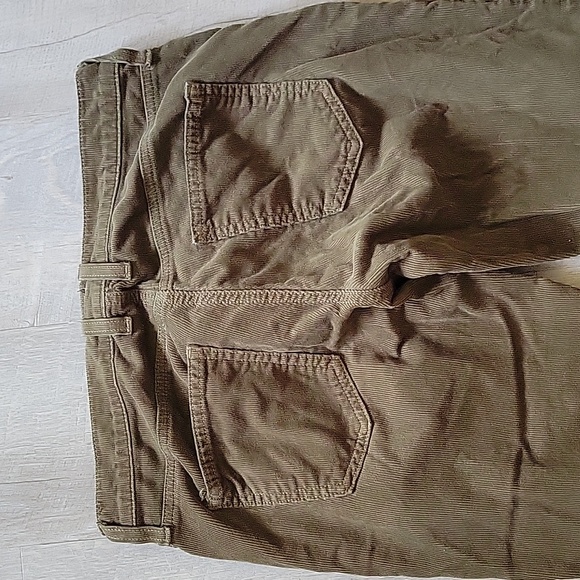 Current Elliott olive green corduroy boyfriend jeans size 25 - Picture 9 of 10